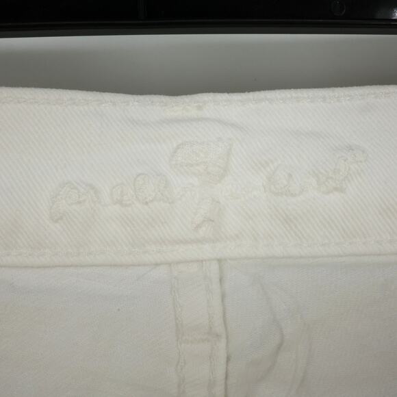 7 for all Mankind Jeans Womens 32 Waist White Stretch Denim Boot Cut 5 Pocket - Picture 12 of 16